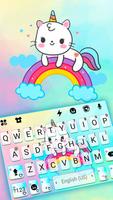 Fundo do Teclado Rainbow Cat U Cartaz