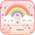 Rainbow Clouds Keyboard Backgr