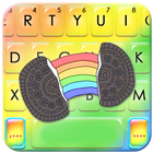 Tema Keyboard Rainbow Cookie ícone