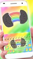Tema Keyboard Rainbow Cookie Cartaz