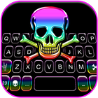 خلفية الكيبورد Rainbow Color Skull أيقونة