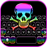 خلفية الكيبورد Rainbow Color Skull أيقونة