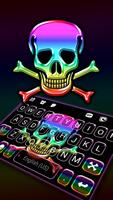 خلفية الكيبورد Rainbow Color Skull تصوير الشاشة 1