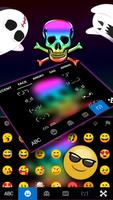 خلفية الكيبورد Rainbow Color Skull تصوير الشاشة 2