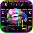 Tema Keyboard Rainbow Drip Lip