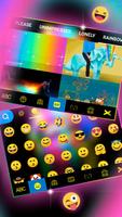 Tema Keyboard Rainbow Drip Lip imagem de tela 3