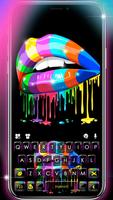 Rainbow Drip Lips-poster