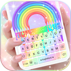 Tema Keyboard Rainbow Fonts wo ícone