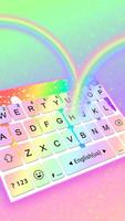 ثيم لوحة المفاتيح word Rainbow الملصق