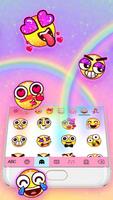 Tema Keyboard Rainbow Fonts wo imagem de tela 2