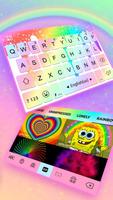 Tema Keyboard Rainbow Fonts wo imagem de tela 3