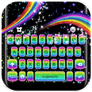 Thème de clavier Rainbow Glitt APK