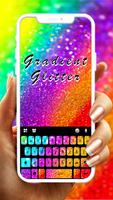 Glitter Rainbow Teclado Poster