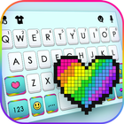 Fond de clavier Rainbow Heart Bricks icône