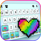 Hình nền bàn phím Rainbow Heart Bricks biểu tượng