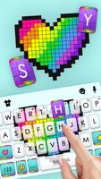 Fond de clavier Rainbow Heart Bricks capture d'écran 1