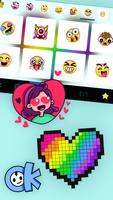 Fond de clavier Rainbow Heart Bricks capture d'écran 2