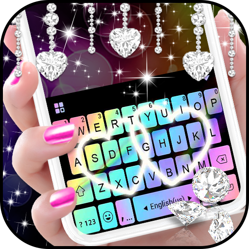 Tema Keyboard Rainbow Love Fon