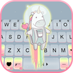 Фон клавиатуры Rainbow Jet Unicorn