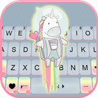 Fond de clavier Rainbow Jet Unicorn icône