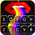 Fond de clavier Rainbow Lips icône