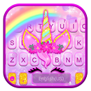 Teclado Rainbow Pink Unicorn APK