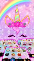 Bàn phím Rainbow Pink Unicorn ảnh chụp màn hình 3