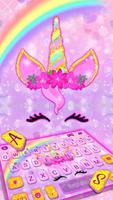 Bàn phím Rainbow Pink Unicorn ảnh chụp màn hình 1