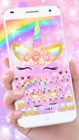 Rainbow Rose Unicorn poster