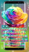 Rainbow Rose Affiche