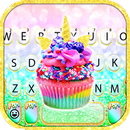 Rainbow Unicorn Cupcake Klavye Teması APK