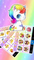 Tema Keyboard Rainbow Unicorn  imagem de tela 3