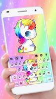 Tema Keyboard Rainbow Unicorn  Cartaz