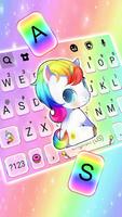 Tema Keyboard Rainbow Unicorn  imagem de tela 1