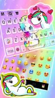 Tema Keyboard Rainbow Unicorn  imagem de tela 2
