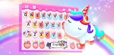 Tema Keyboard Rainbow Unicorn 