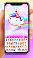 Tema Keyboard Rainbow Unicorn  poster