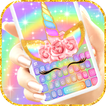 Rainbow Pink Rose Unicorn Tema