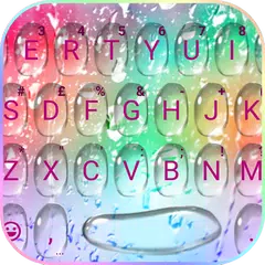 Rainbow Waterdrops Tastatur-Th