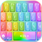 最新版、クールな Rainbow1 のテーマキーボード アイコン