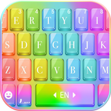 Keyboard-Glass Rainbow Colorfu-icoon