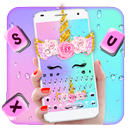Tema Keyboard Raindrop Unicorn APK