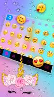 Tema Keyboard Raindrop Unicorn imagem de tela 2