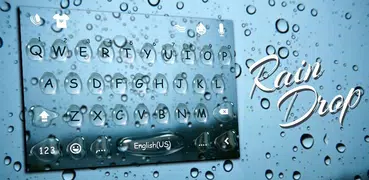 Blue Raindrops Keyboard Theme