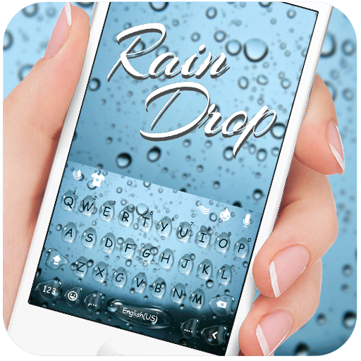 Tema de teclado Blue Raindrops