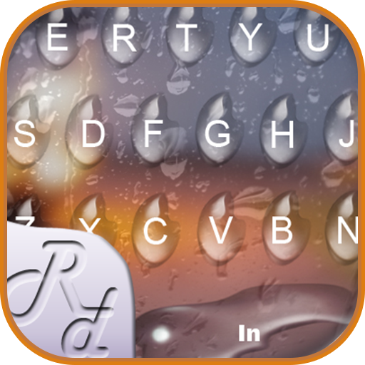 Фон клавиатуры Romantic Raindrops