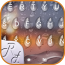 Fundo do Teclado Romantic Raindrops APK