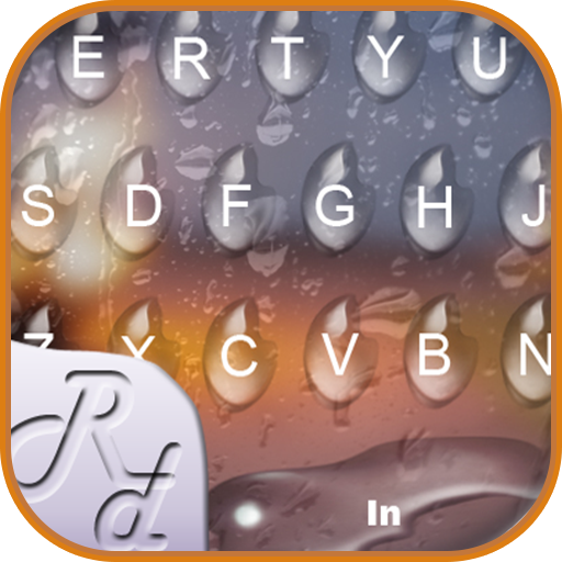 Romantic Raindrops Tastaturhintergrund