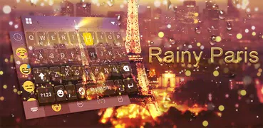 最新版、クールな Rainy Paris のテーマキーボード