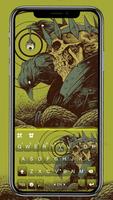 Raven Skull Throne Tastaturhintergrund Plakat
